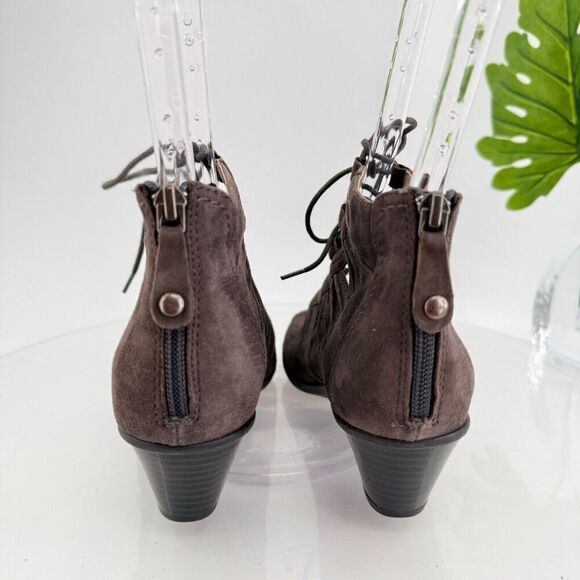 Earth Women's Aurora Sandal Size 8 Block Heel Slingback Open Toe Brown Shoes - Picture 9 of 14